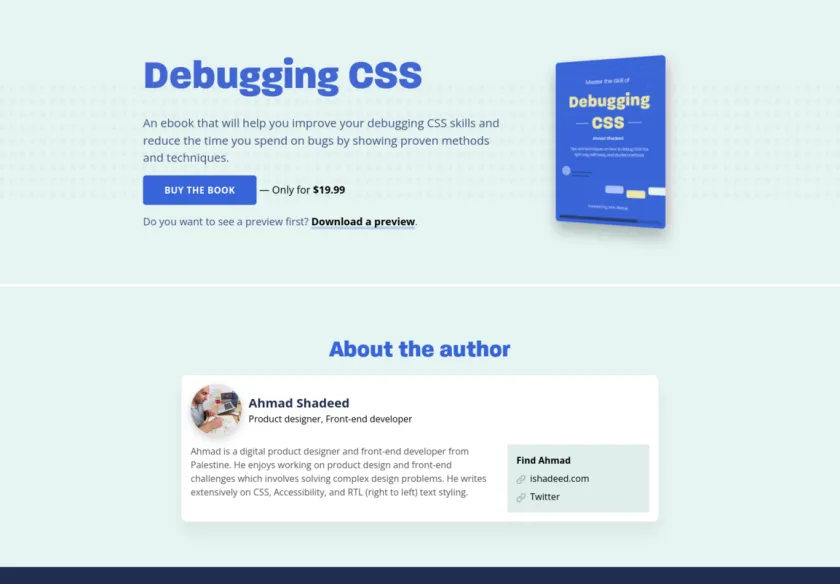 Cover image of "Debugging CSS"