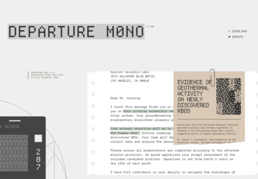 Cover image of "Departure Mono"