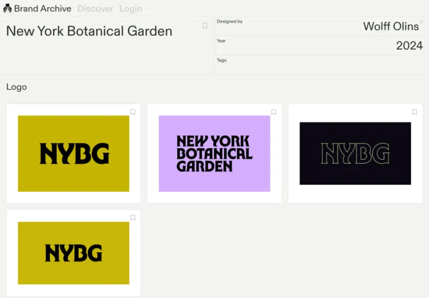 Cover image of "New York Botanical Garden Brand Identity | Brand Archive"