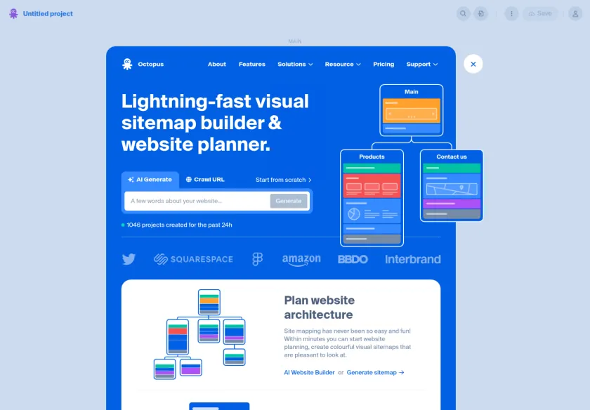 Cover image of "Octopus.do, Visual Sitemap Tool, Website Planner, Architecture"