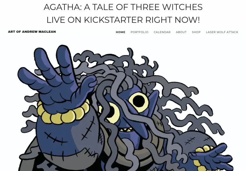 Cover image of "The Art of Andrew MacLean"