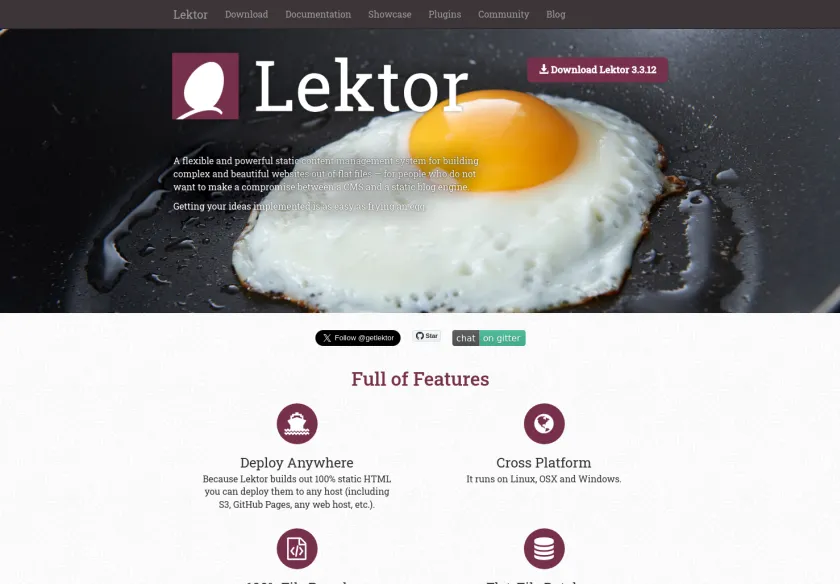 Cover image of "Welcome | Lektor Static Content Management System"